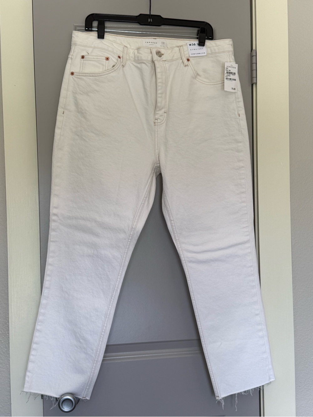 White Women’s High-Rise Straight Jeans
